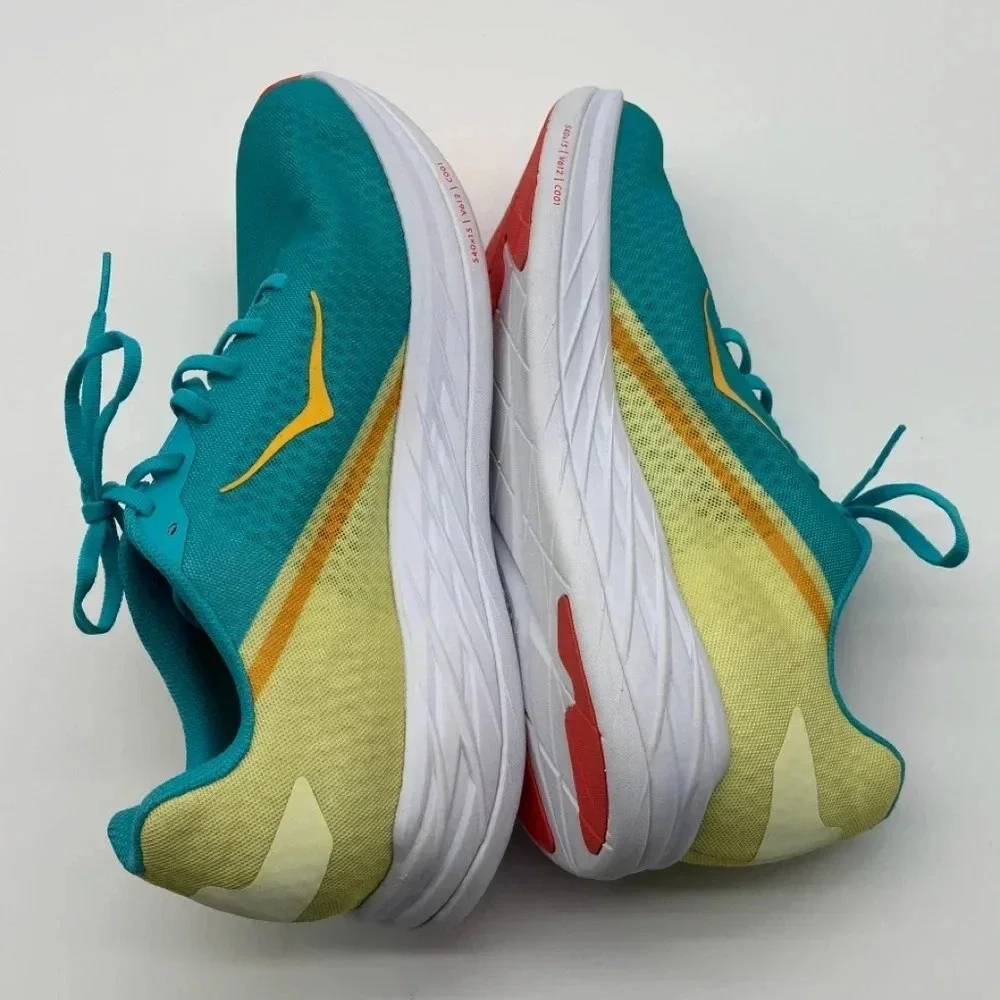 Hoka One One Rocket X Blue Green White‎ Racing Running Shoes Men's Size 14